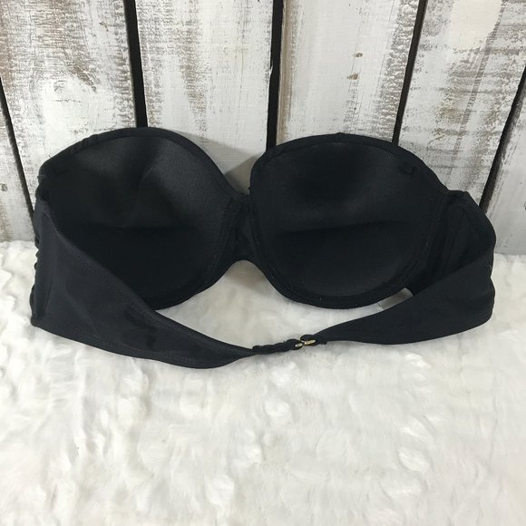 Black push-up bikini top ruching - Picture 3 of 6